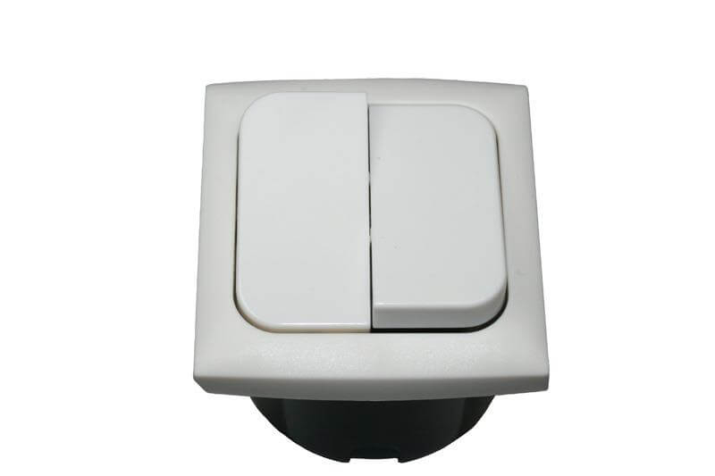 C-Line 2 way light switch with Opal faceplate white - packed