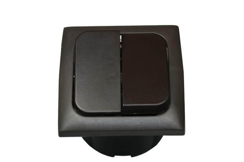 C-Line 2 way light switch with Opal faceplate brown - packed