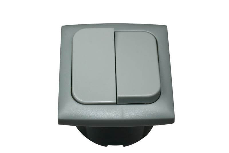 C-Line 2 way light switch with Opal faceplate grey - packed