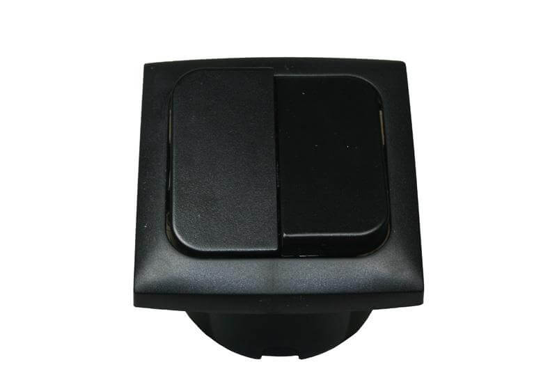 C-Line 2 way light switch with Opal faceplate black - packed