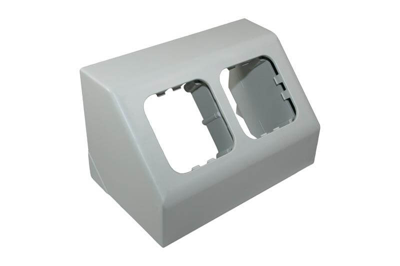 Opal corner model surface-mounted frame with 2 openings light grey - without sales packaging