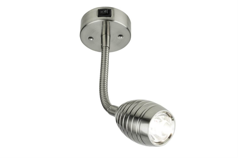 Neso Flex wall light with flexible arm - matt chrome - without sales packaging