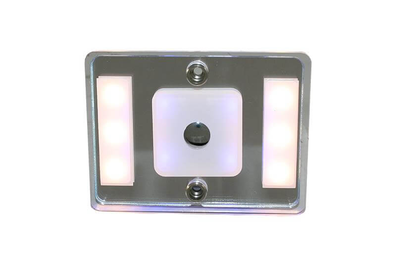 Almond motorhome and caravan wall light with dimmer function