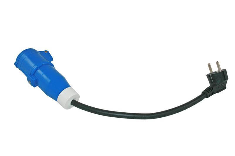 CEE adapter camping French Schuko plug to CEE coupler - without sales packaging