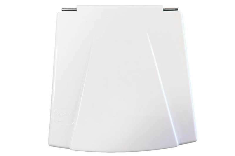 New Model Line cover flap for inlet box caravan and motorhome white