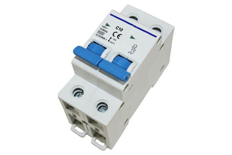 Double pole circuit breaker C10A - without sales packaging