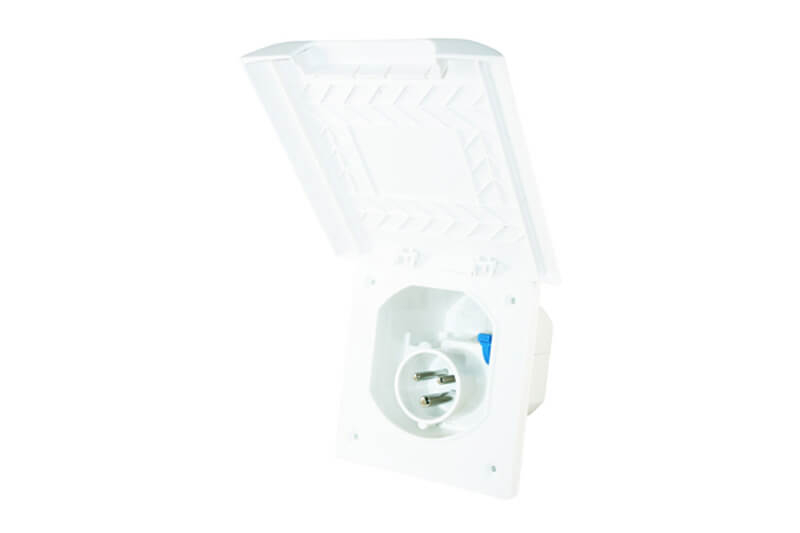 Element Line CEE mains inlet white - without sales packaging