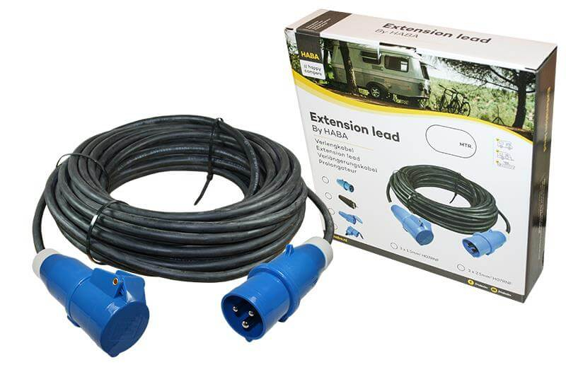 20m camping extension lead neoprene 3x1.5mm² - CEE plug and coupler - in carton