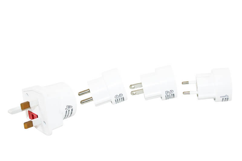 World travel plug adapter set