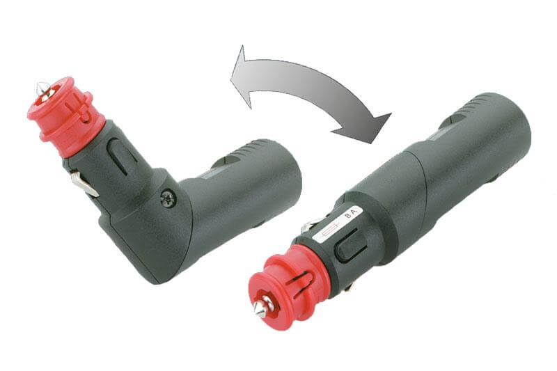12 Volt plug UNI adjustable angle - Combination Bosch and cigarette lighter plug