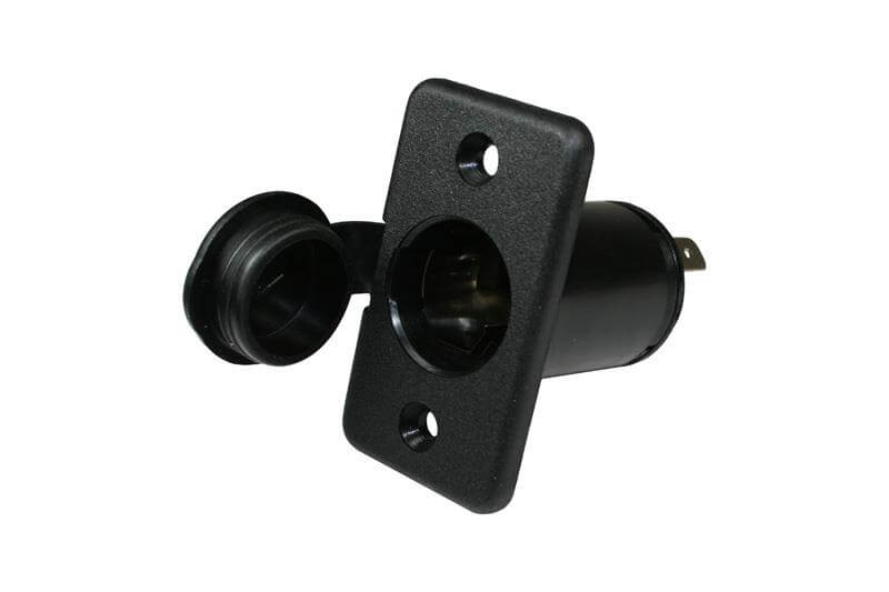 12V universal socket, recessed with flap, Formerly art. 4702002