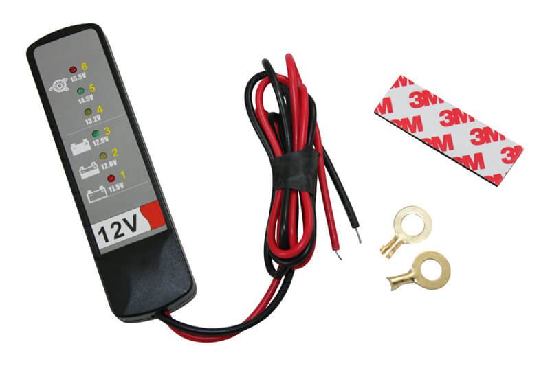 Flash 12V battery tester
