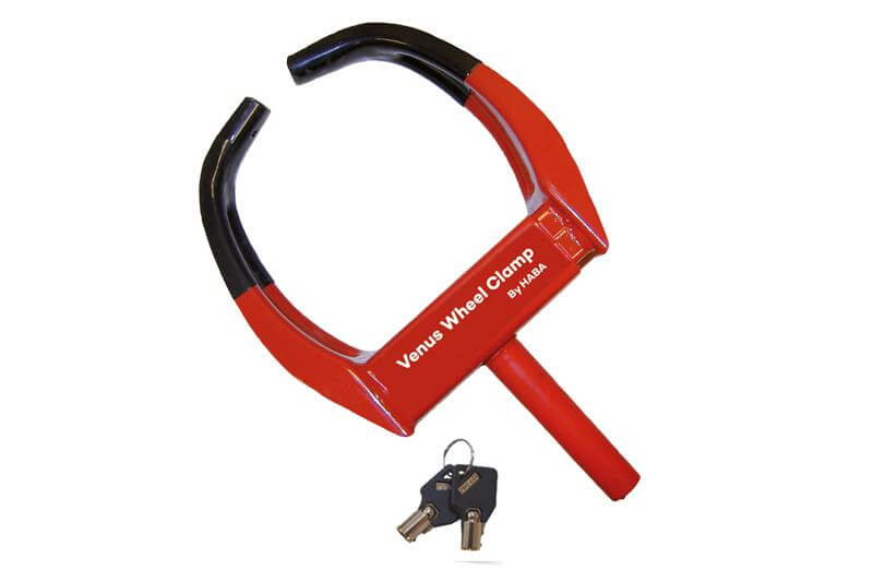 Venus wheel clamp for caravan and trailer