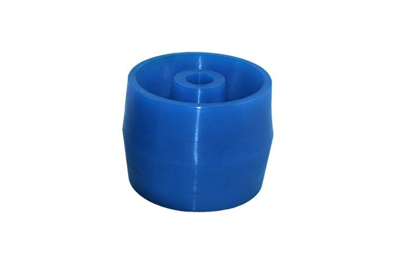 Polyurethane wobble roller for boat trailer 115x86mm blue