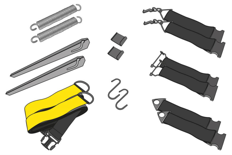 Unica universal awning tie down set motorhome and caravan