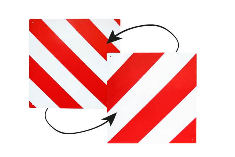 2in1 rear warning sign for Spain and Italy